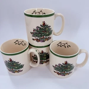 Vintage Spode Christmas Tree Set 4 8oz Becher Top Zustand - Bild 1 von 4