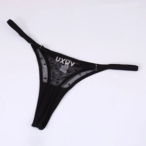 DADDY Thong Panties Adjustable Gift Crystal Letter G-string Underwear Custom B6 - Picture 1 of 29