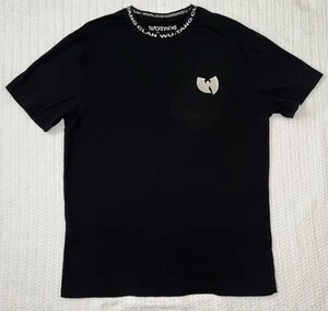 Wu-Tang Clan Shirt W Logo Embroidered Spellout Collar Cotton Men’s LG 22” X 30” - Picture 1 of 7