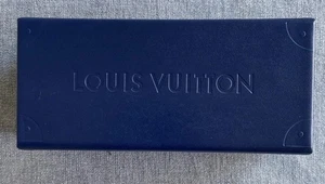 LOUIS VUITTON Navy Blue Empty Sunglasses s/glasses Case, Magnetic Box 6x2.3x2” - Picture 1 of 10