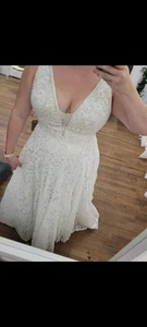 Wedding Dress Size 18, Boho Style, A-line Lace Blush Undertone - Picture 1 of 5