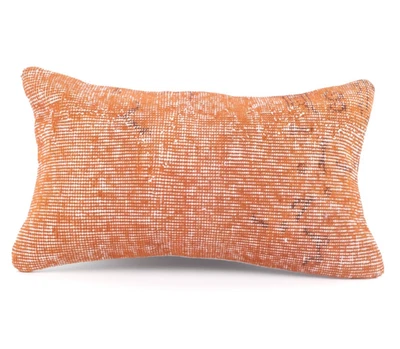 Boho Kilim Pillow Cover, 12x20 Cushion Case, Handwoven Turkish Lumbar Pillowcase - Image 1 of 4