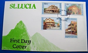 St. LUCIA  1984  -  SCOTT #  645-648  FDC   (ggs13) - Picture 1 of 1