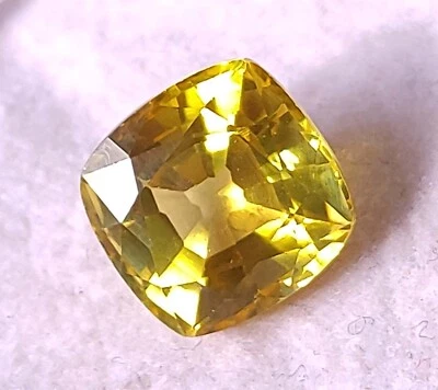 6.85 Ct Natural Montana Yellow Sapphire EGL Certified Cushion Cut Loose Gemstone - Image 1 of 4
