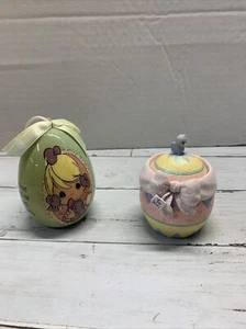 Lot Of 2 Precious Moment Springtime Items- Ornament And Figurine Jar - Picture 1 of 8