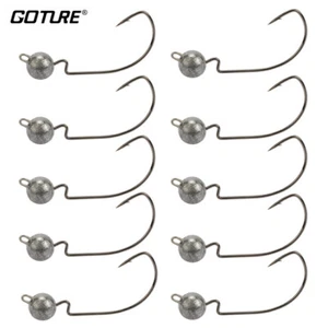 10pcs/lot Jig Head Worm Fishing Hook 3.5g 5g 7g Bait Hook For Soft Fishing Lure - Picture 1 of 5