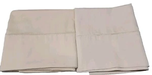 Set of 2 Tan Pillowcases 100% Egyptian cotton 20 X 30 Stan/ Queen - Picture 1 of 8