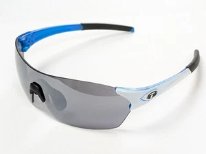 Tifosi Optics Launch Sunglasses in Blue & White, w/ Smoke Mirror Lenses, #301 - Picture 1 of 10