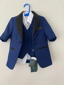 Paisley London, Porter Short Sleeve Boys Formal Occasion Sport Coat, Vest, Shirt - Picture 1 of 10