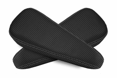 Cubierta de reposabrazos de asiento de fibra de carbono para Chevrolet Astro 1995-2005 puntada gris Foto 1 de 4