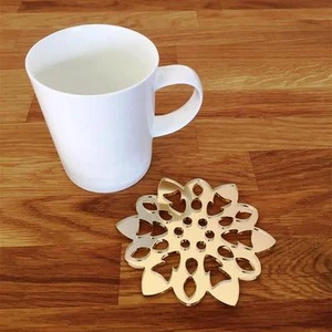 Montañas posavasadas espejo en forma de copo de nieve, juego de 4, 6 u 8, 10 cm 4", muchos colores - Imagen 1 de 10