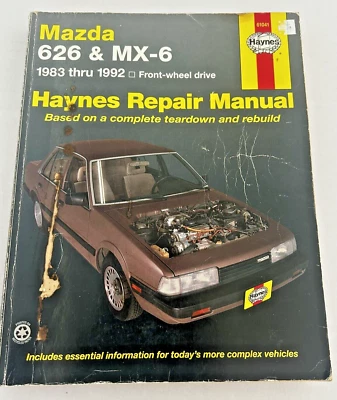 MAZDA 626 y MX-6 1983 A 1991 TRACCIÓN DELANTERA Haynes 61041 (1082) Haynes Foto 1 de 2