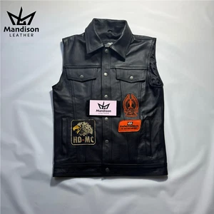 Limited Edition Harley Davidson Men's Fuel to Flames Leather Vest, Biker Vest. - Picture 1 of 7