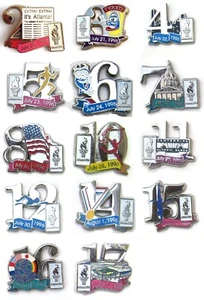 1996 ATLANTA OLYMPIC GAMES SILVER DAY PINS USA 0.99 EA/ALL 14 for 12.99+shipping - Picture 1 of 31