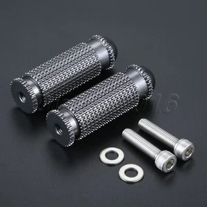 2Pcs 8mm Grey CNC Foot Pegs Universal for Motorcycle Front Rearset Shift Lever - Picture 1 of 8