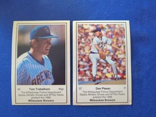 (2 Cards) 1988 Milwaukee Brewers Milwaukee Police - Tom Trebelhorn & Dan Plesac