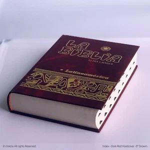 La Biblia Latinoamerica – Bibbia cattolica spagnola, schede indice – copertina rigida rossa 9′′ - Foto 1 di 3
