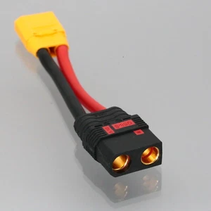 Anti-Spark QS8 Female to XT90-H Male 8AWG 10cm Adapter RC Lipo Battery Run ESC - Picture 1 of 2