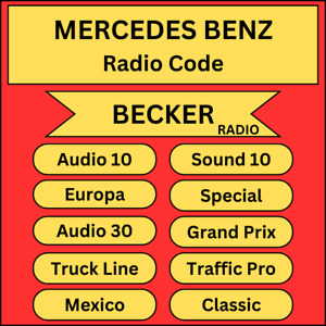 Unlock Code for MERCEDES BENZ BECKER SPECIAL-TRUCKLINE-MEXICO-TRAFFIC Radio Code