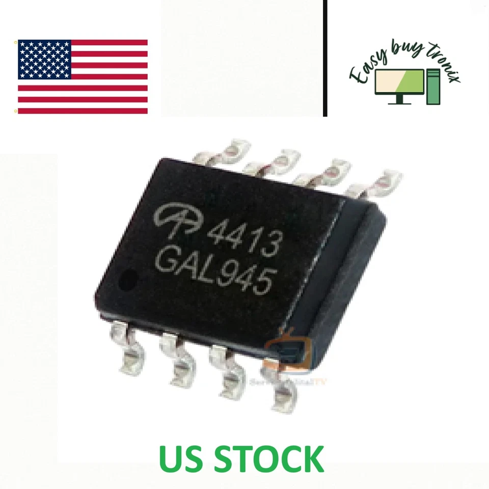 5PCS AO4413 SOP-8 4413 P-Channel Enhancement Mode Field Effect -30v -15a - Image 1 of 1