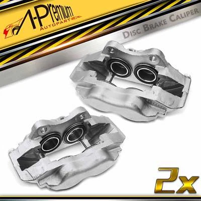 Pair (2) Brake Caliper w/ Metal Piston Front Side for Jaguar Vanden Plas XJS XJ6 - Image 1 of 4