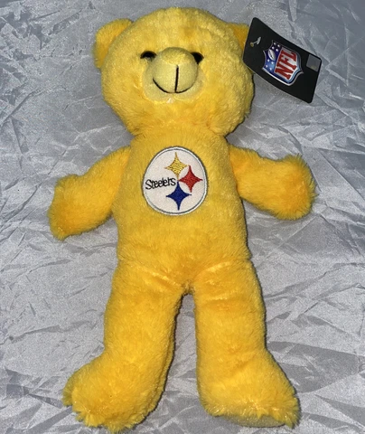 NFL Yellow Steelers Small Teddy Bear 8” Plush Pittsburg Steelers Football W/Tag Cover