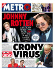Metro Newspaper - CORONA CRISIS - JOHNNY DEPP - CRONY HIRES - 3 NOVEMBER 2020