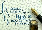 Conklin Black/Bronze Endura Fountain Pen ~ Sticker ~ Nib has Flex ~ Near Mint