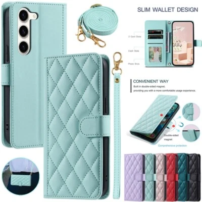 Wallet Case For Samsung S25 S24 FE S23 S22 S21 S20 Ultra Plus Leather Flip Cover - image 1 of 4