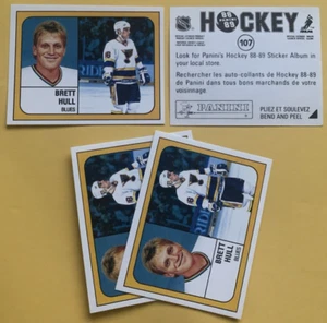 Brett Hull RC rookie card, 1988-89 Panini #107, St. Louis Blues, Hall of Fame - Picture 1 of 1