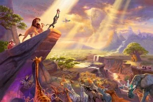 Disney The Lion King Children Cartoon Painting Wall Art Framed Canvas Pictures - Picture 1 of 1
