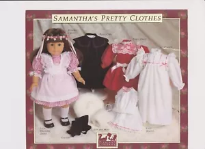 American Girl Doll Samantha Clothing Sewing Reprod. Pattern OOP Pleasant Company - Picture 1 of 6