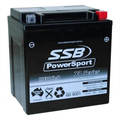 RB30CL-B SSB XR Series Motorcycle Battery MBTX30U, YIX30L-PW, ETC30L, YBX30L-BS - image 1 of 3