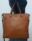 Small Madewell Transport Brown Leather Crossbody Tote Bag Purse Handbag