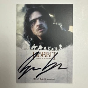 The Hobbit Battle of the Five Armies Ryan Gage as Alfrid Autograph Card RG - Picture 1 of 2
