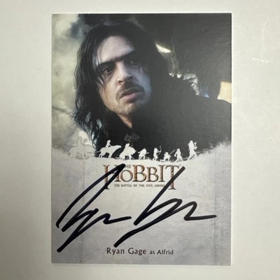 The Hobbit Battle of the Five Armies Ryan Gage as Alfrid Autograph Card RG - Image 1 of 2