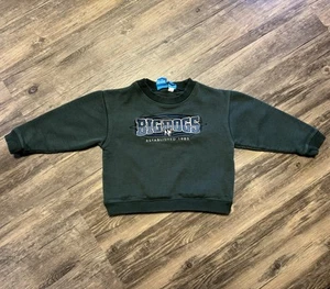 Vtg Big Dogs Sweat Shirt Youth 4/5 Spellout Crew Neck Pullover Sweater Y2K - Picture 1 of 6