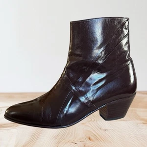 Botas Giorgio Brutini Talla 8 Para Hombre Cremallera Lateral Tacón Cubano Informales Borgoña Marrón España - Imagen 1 de 12