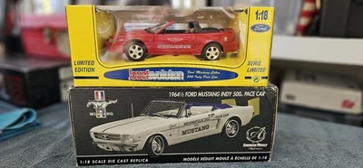 Ford Mustang Indy 500 Pace Car Convertible 1:18 Diecast Pair 1964 & 1994 - Image 1 of 4