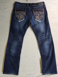 Affliction Jeans Signature Ace Distressed Denim bestickt Y2K 32" Schrittlänge Gr. 36 - Bild 1 von 15