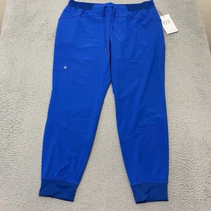 Barco One Scrub Pants Womens XL Blue 3 Pocket Cargo Jogger Drawstring BOP513 New - Picture 1 of 20