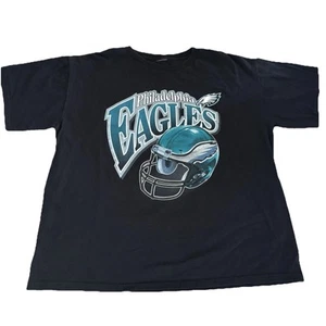 Vintage NFL Philadelphia Eagles Football Helmet Black Boxy Men's XL - Picture 1 of 5