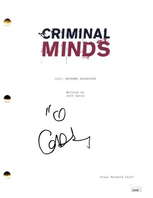 Matthew Gray Gubler Signed Autograph Criminal Minds Pilot Script Screenplay JSA - Image 1 of 4