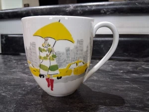 Kate Spade Lenox City Scenes Muses Rainy Day Taxi New York 4-inch Coffee Tea Mug - Picture 1 of 5