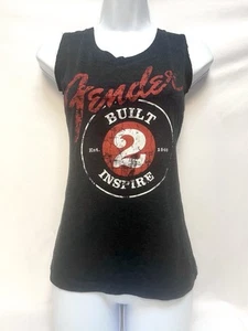 Fender Guitar Logo Women’s Shirt Sleeveless Tank Size Medium Vintage Alternative - Picture 1 of 18