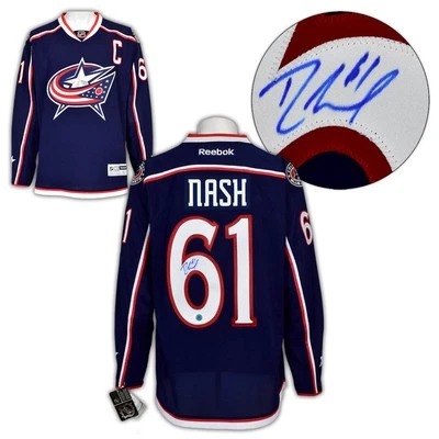 Camiseta deportiva Reebok autografiada de Rick Nash Columbus Blue Jackets Foto 1 de 2