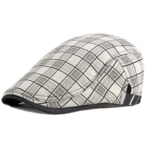 Adjustable Newsboy Hats for Men Flat Cap Ivy Gatsby Cabbie Beret Hat - Picture 1 of 4