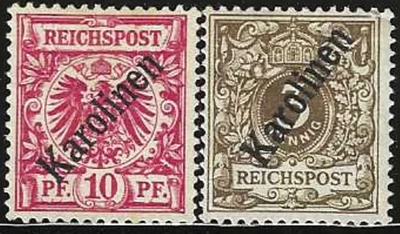 Caroline Islands (German) 1899 Sct #3a Mint/VLH, FOG, VF-XF, 48 degree Overprint - Image 1 of 2