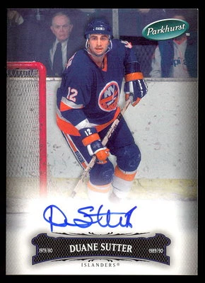 2006 PARKHURST HOCKEY NHL #126 DUANE SUTTER NM-MT AUTOGRAPH SIGNED N Y ISLANDERS - Image 1 of 2