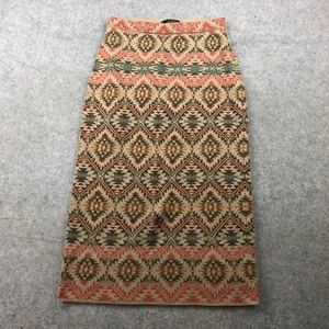 Peruvian Connection Skirt Small Pattern Knit Midi Pima Cotton Baby Alpaca - Picture 1 of 14